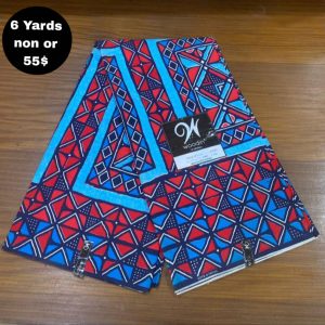 Pagne Wax Africain – Bleu Ciel Lumineux