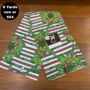 Pagne Wax Africain – Vert Olive Clair