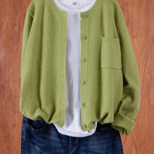 Cardigan Oversize Laine Mélangée | Doux & Tendance Automne