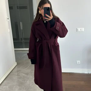 Manteau Long Ceinturé : Élégance Chaleureuse & Silhouette