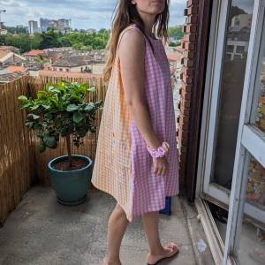 !! NEW !! Women : La robe brigitte en vichy bicolore 100% coton