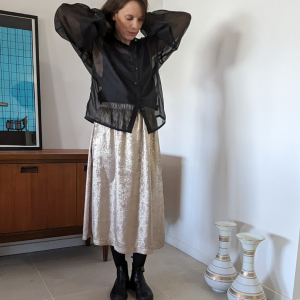 Women&Kids : Jupe Lily couleur argent mordorée