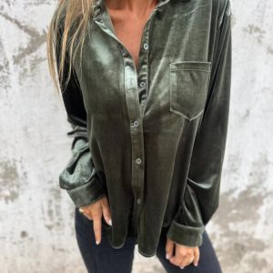 Chemise Velours Oversize : Élégance Douce & Tendance Chic