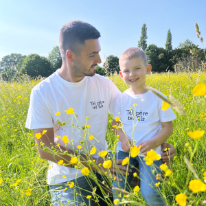 Tee-shirt tel père tel fils blanc