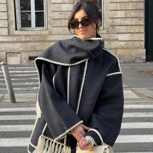 Manteau Cape Oversize Femme - Chic Élégant & Tendance