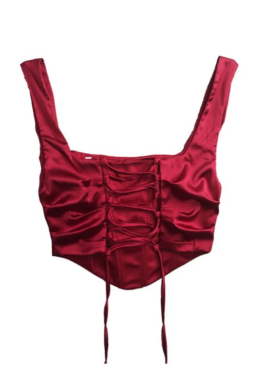 Ensemble Satin | Corset Drapé & Jupe Fendue | Parfait pour soirées d’été – Image 7