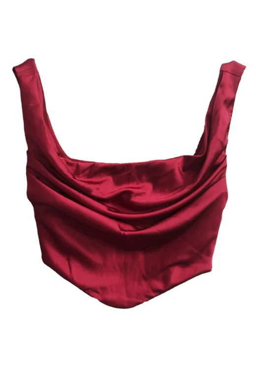 Ensemble Satin | Corset Drapé & Jupe Fendue | Parfait pour soirées d’été – Image 6