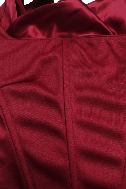 Ensemble Satin | Corset Drapé & Jupe Fendue | Parfait pour soirées d’été – Image 8