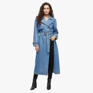 Trench Coat en Jean Femme