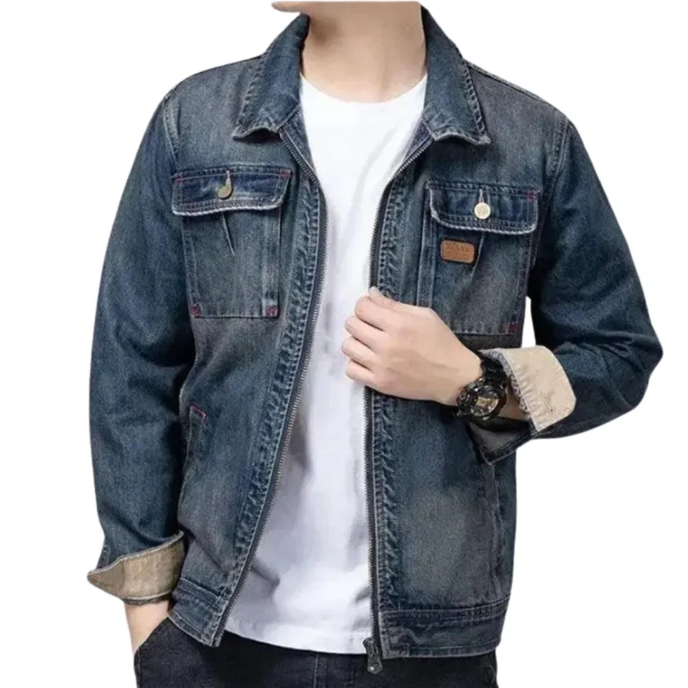 Veste en Jean à Fermeture Éclair Homme – Image 6