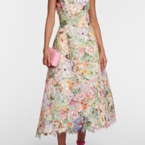 Robe Midi Dentelle Fleurie Élégante | Confort Ajustable